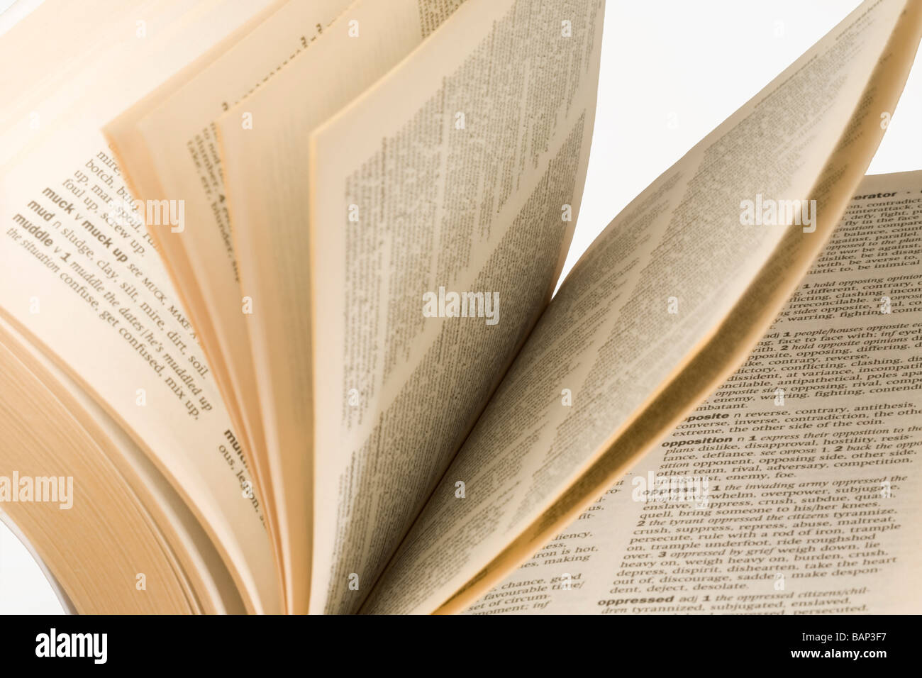 Pages of a Thesaurus Stock Photo