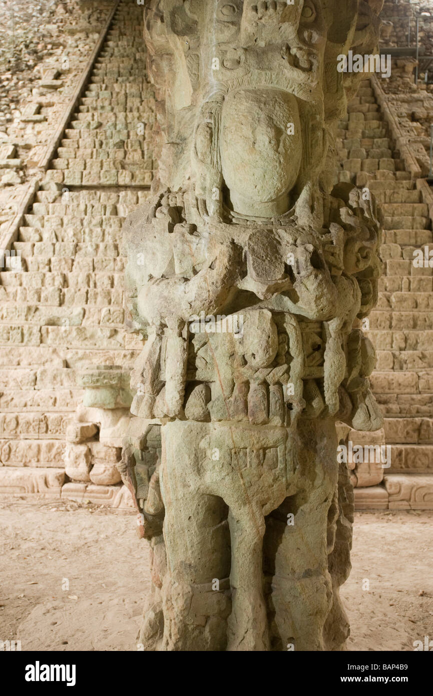 Copan Ruinas Maya archaeological Park, Honduras. Stock Photo