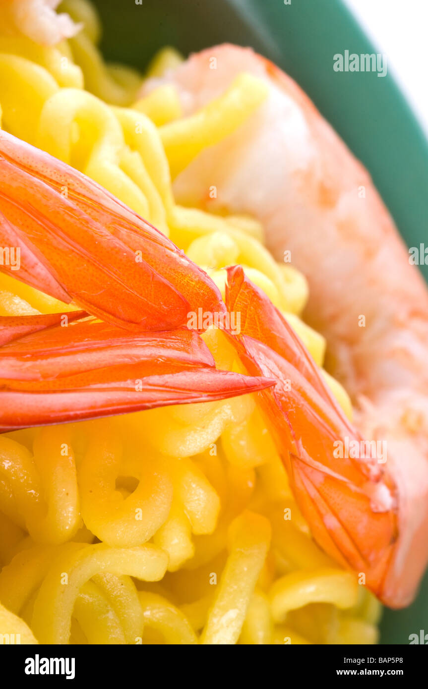 pasta and shrimp isolated on white Stock Photo - Alamy