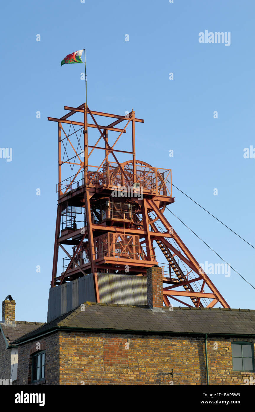 Big Pit Blaenavon coal mine winding tower Stock Photo Alamy