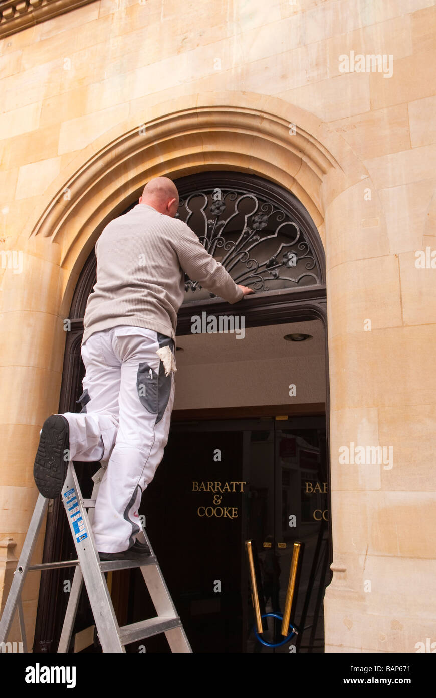 Painter Decorator Work In Norwich Stock Photos Painter Decorator