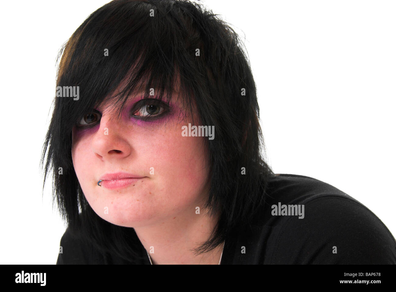 Emo Goth Teenage Girl Stock Photo