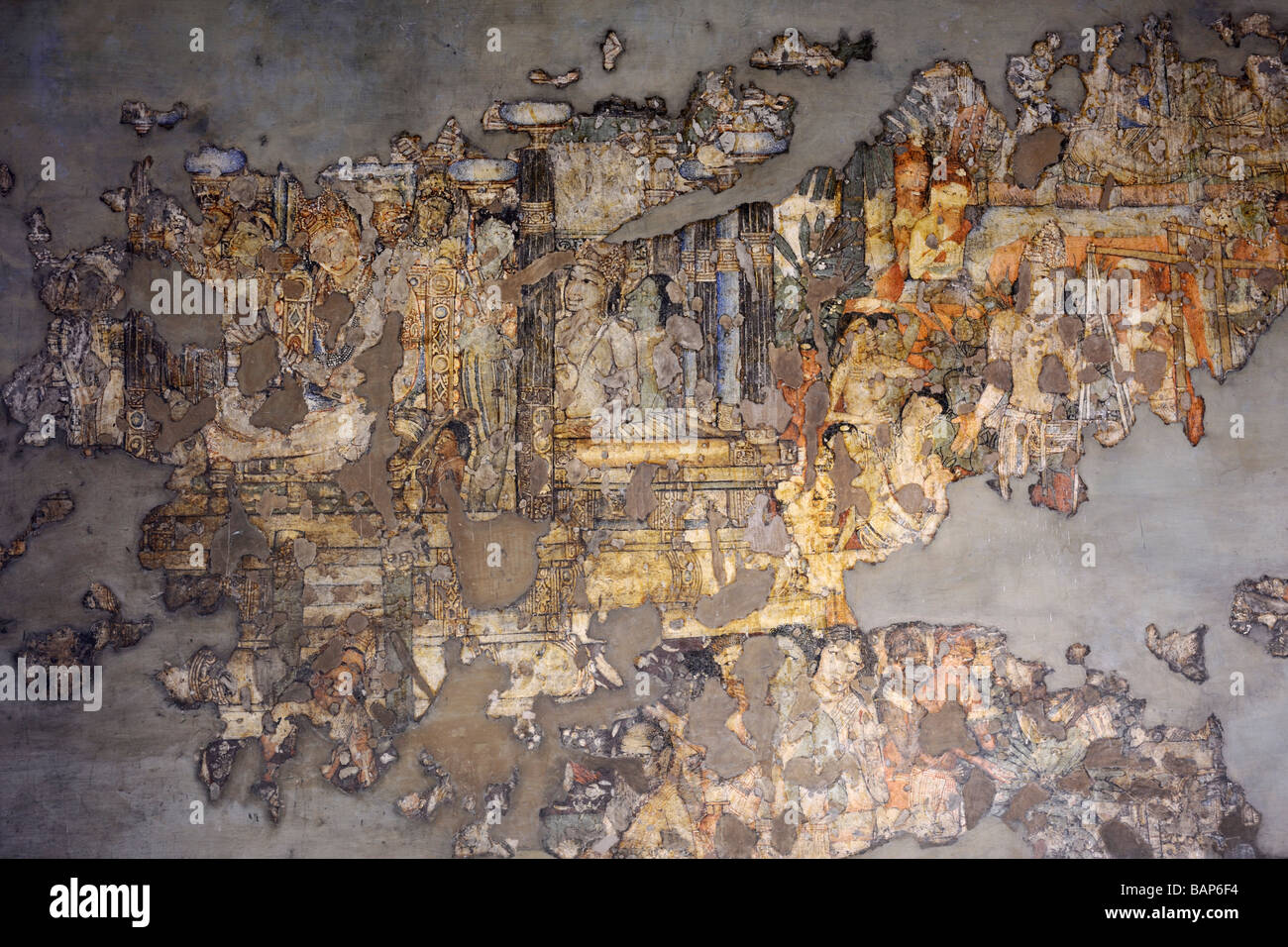 Ajanta Cave No 1 frescoes Stock Photo