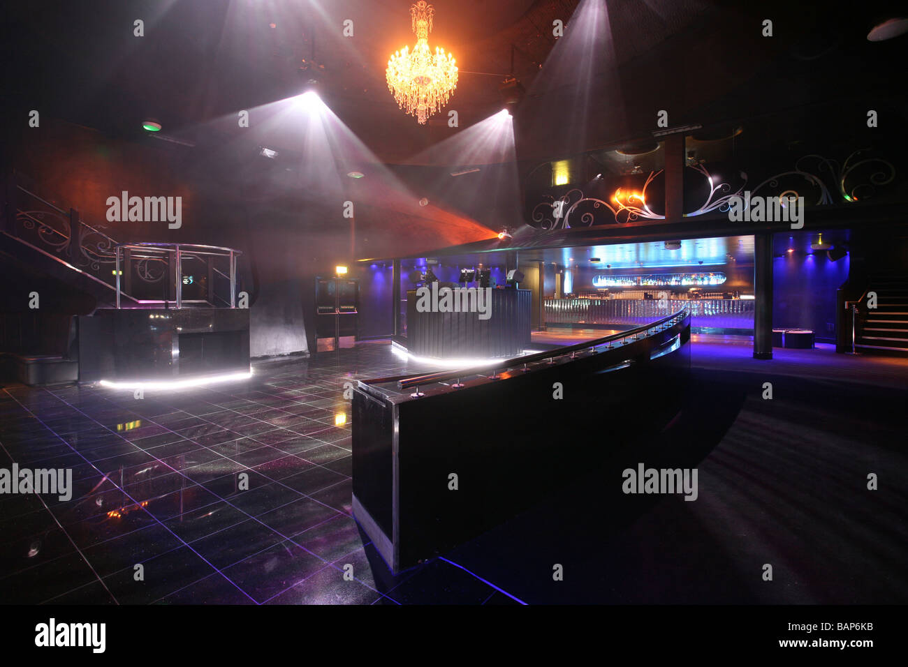 colourful interior of empty nightclub Stock Photo - Alamy