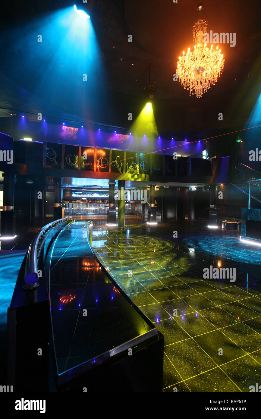 colourful interior of empty nightclub Stock Photo - Alamy