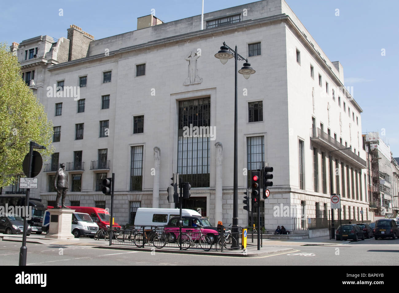 The Royal Institute of British Architects headquarters building RIBA 66 Portland Place London Stock Photo