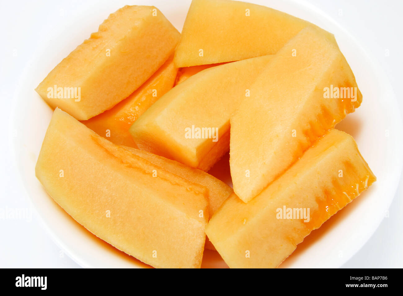 Rock Melon Slices Stock Photo