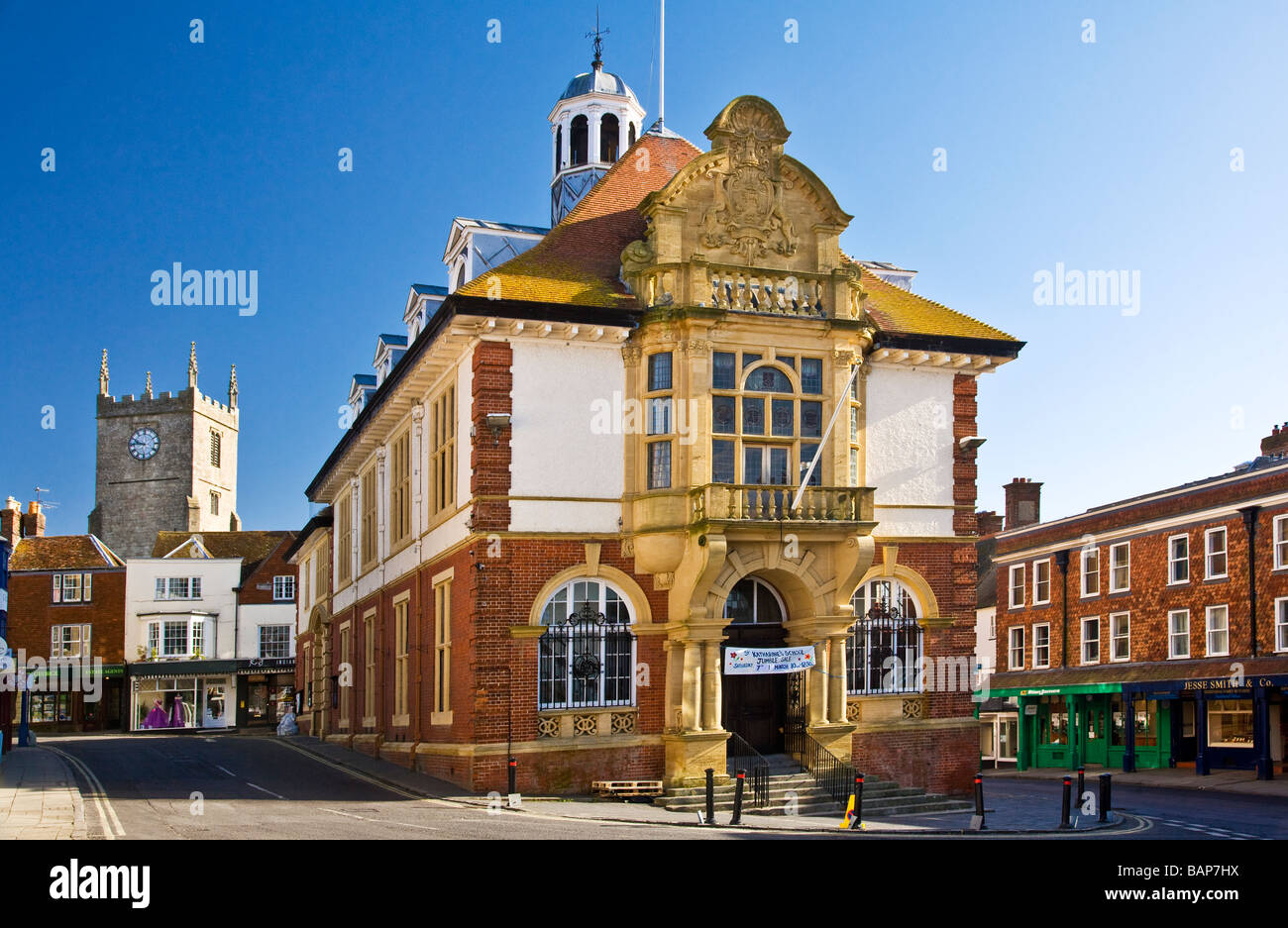 Town hall building in marlborough hires stock photography and images