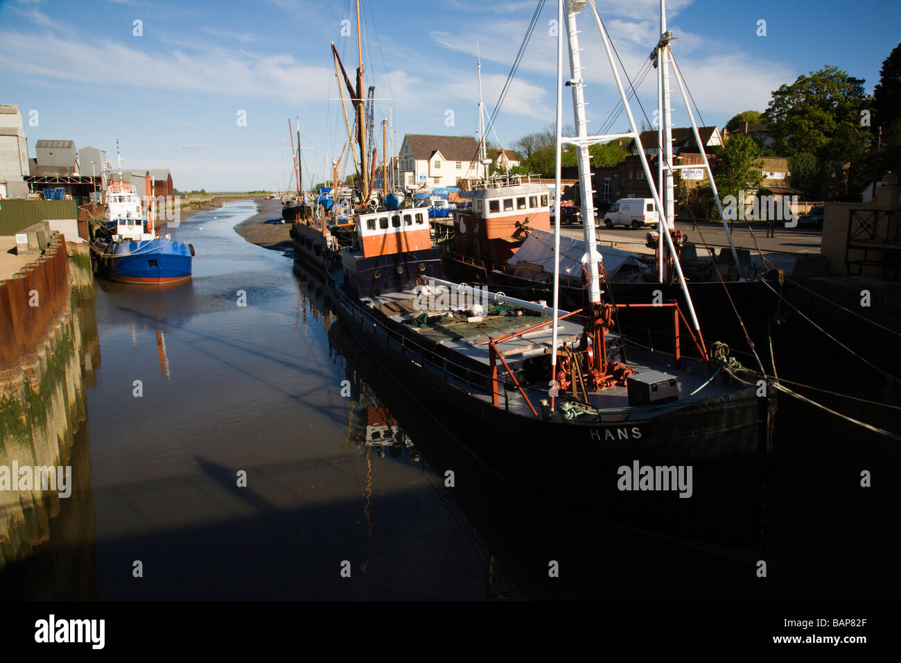 Boats on the river Blackwater at Maldon in Essex, England, UK. Stock Photo