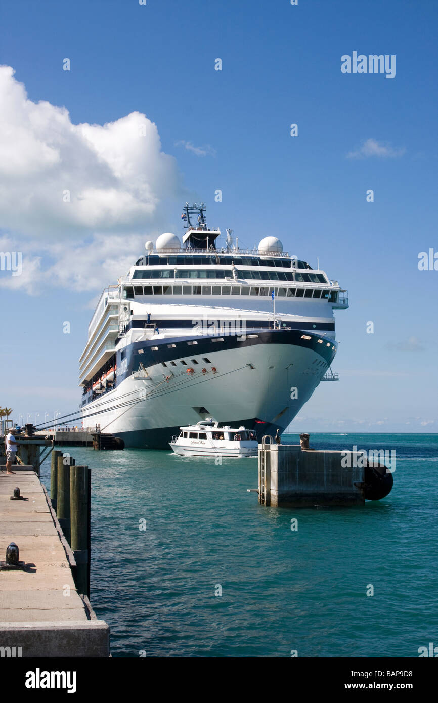 Celebrity Cruise Ship in Port Stock Photo