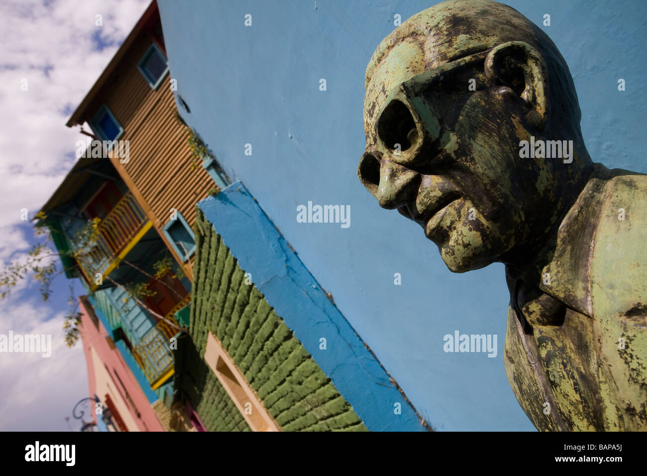 Bust of Juan de Dios Filiberto, writter of the tango song Caminito, in