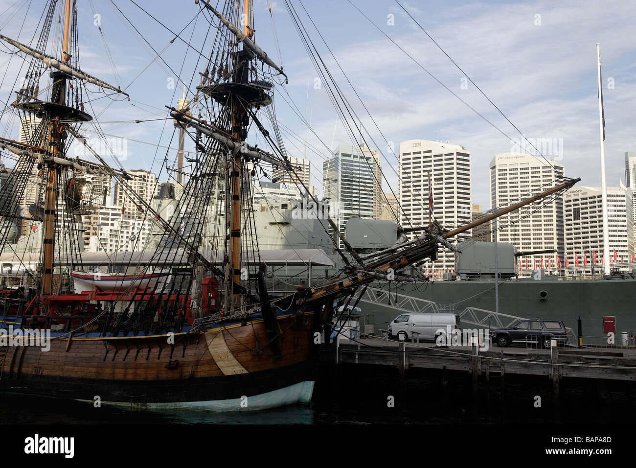 Endeavour replica sydney museum hi-res stock photography and images - Alamy