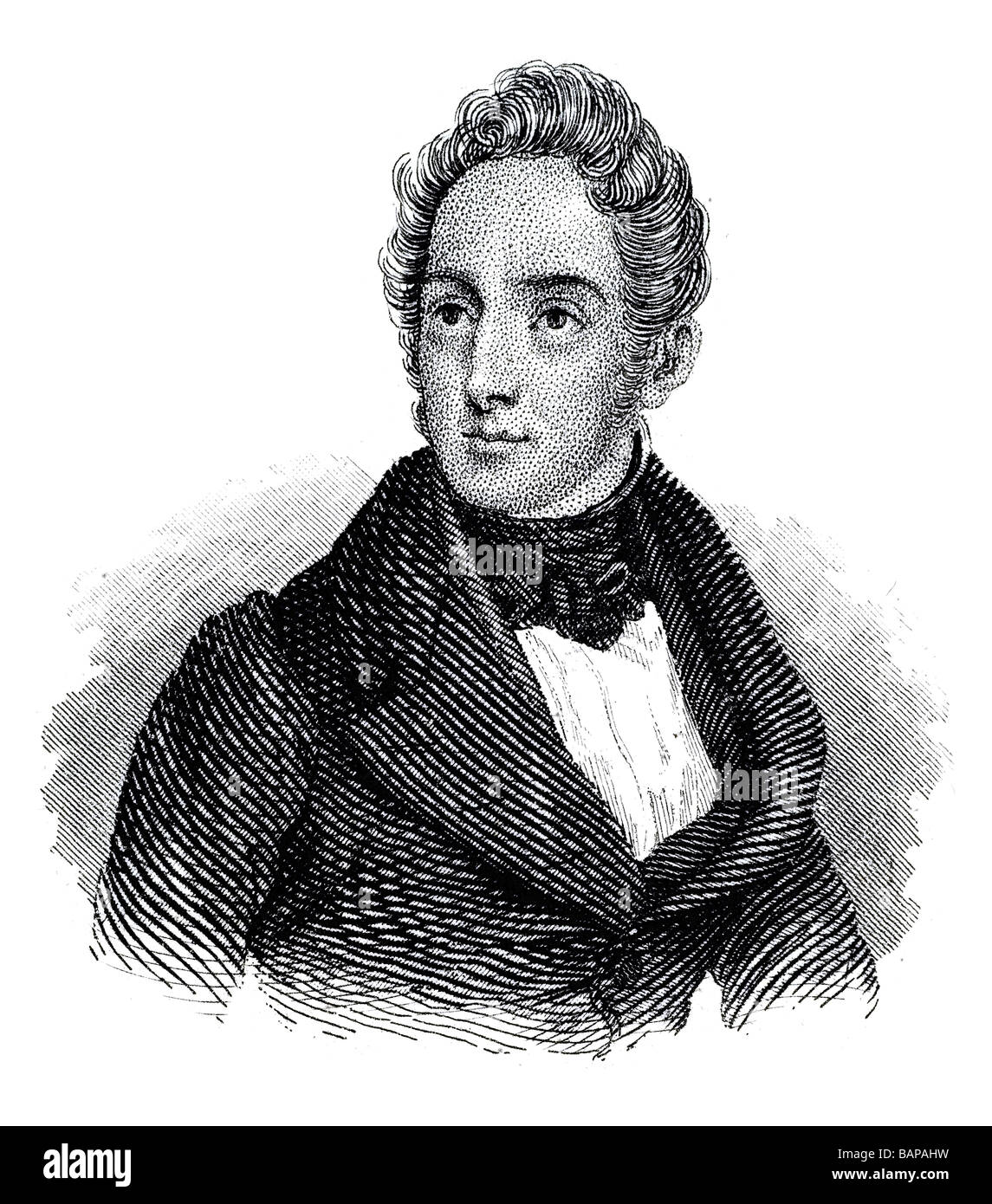 Alphonse Marie Louis de Prat de Lamartine Stock Photo