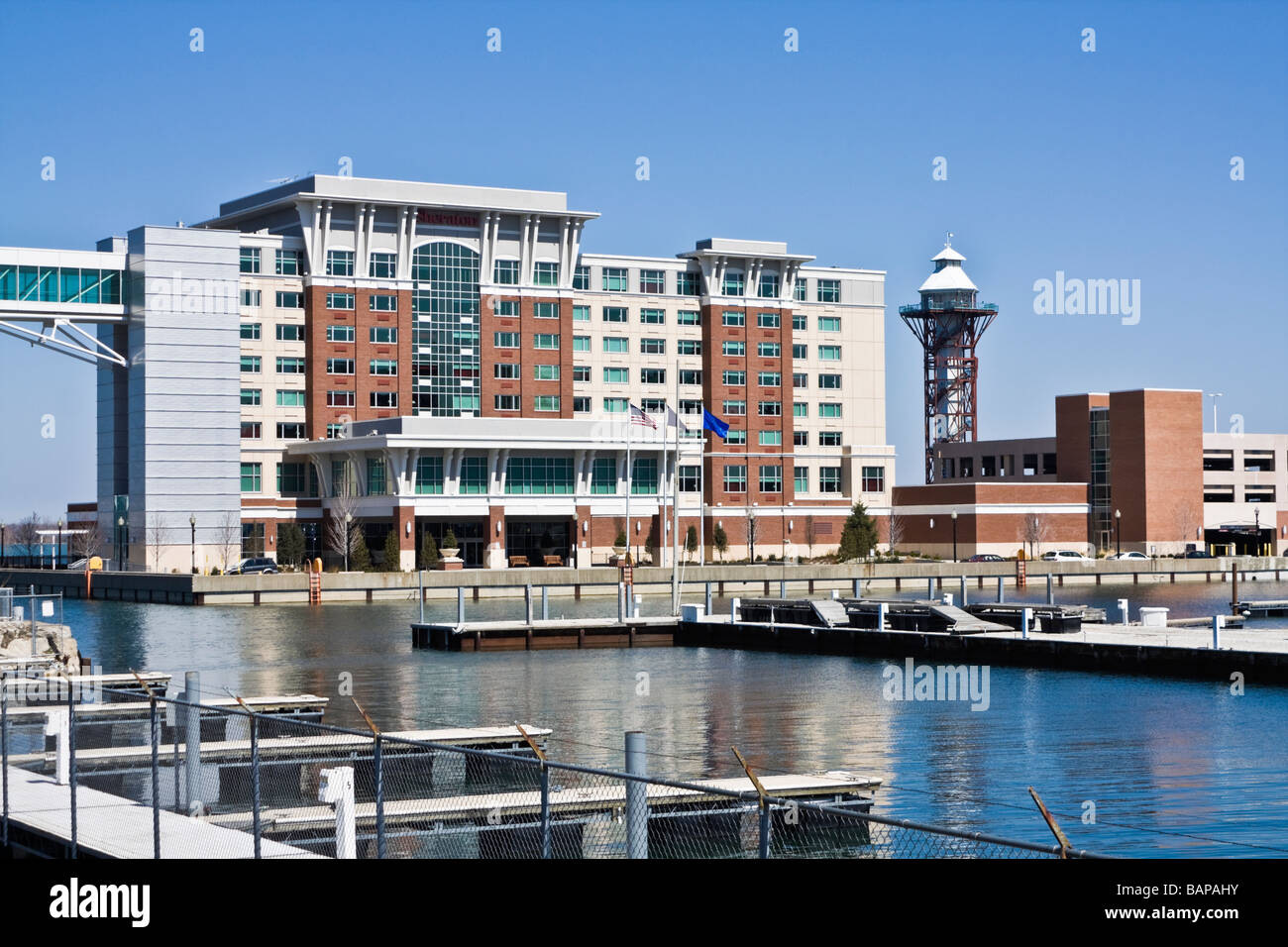Architecture of downtown Erie Stock Photo Alamy