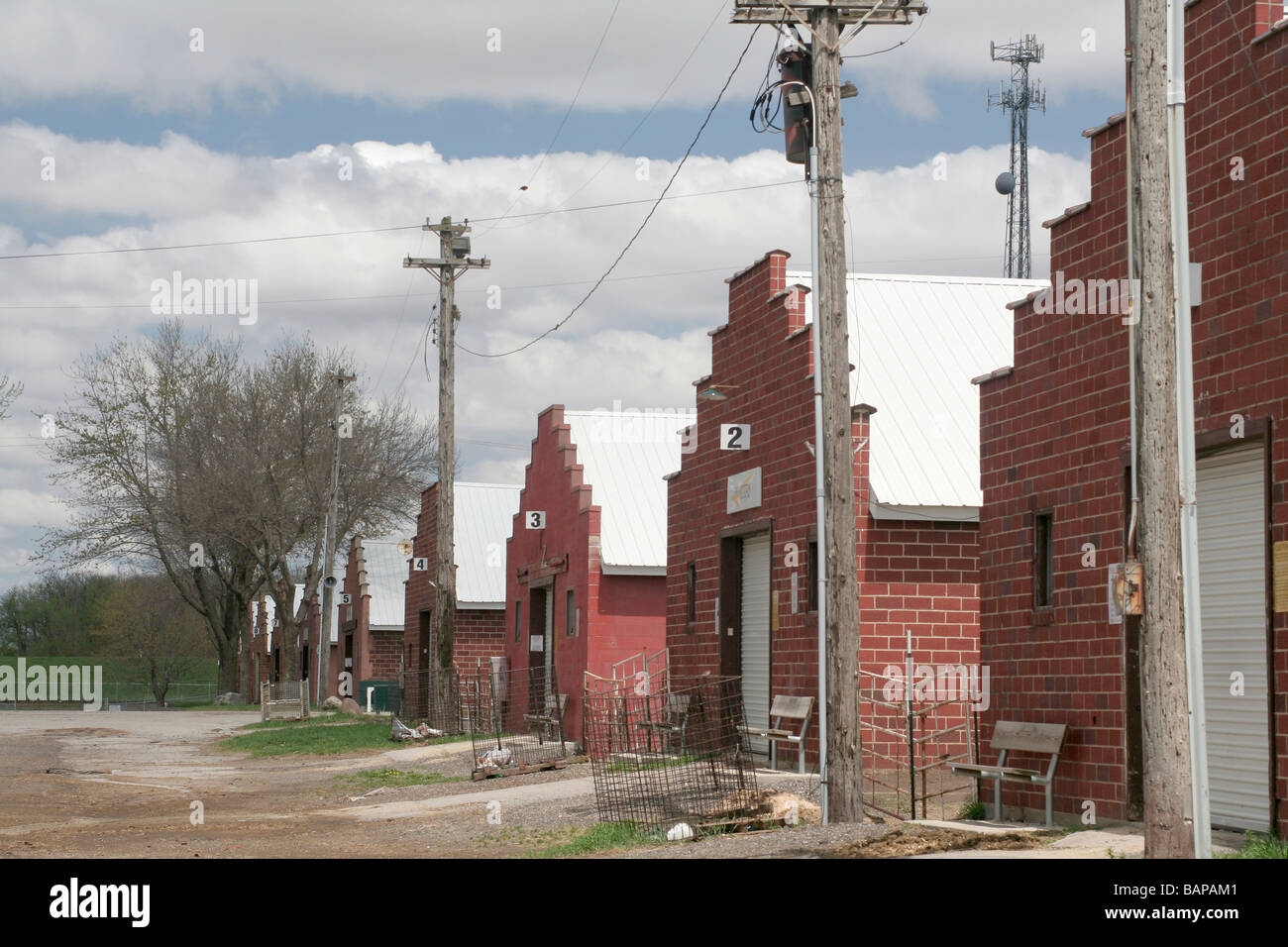 Iconic buildings Cattle Congress grounds in Waterloo Iowa Stock Photo