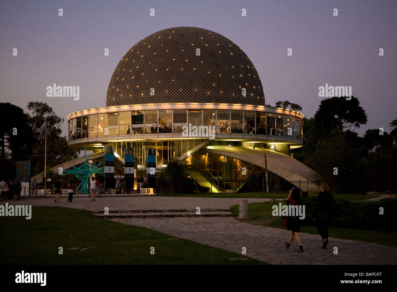 Buenos Aires Galileo Galilei Planetarium in Palermo where a Puro Diseño design fair is taking place. Stock Photo