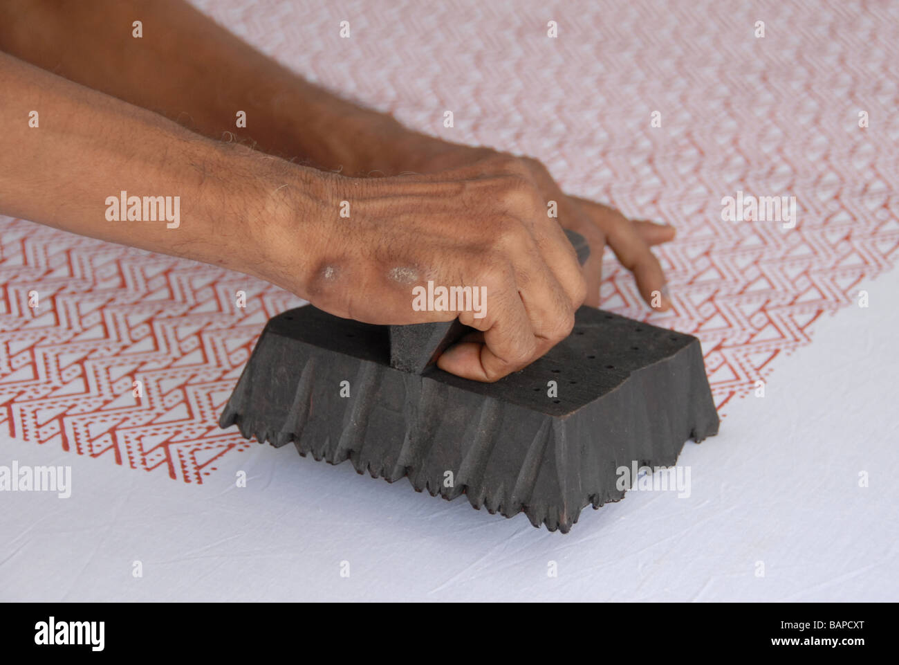 Fabric printing Jaipur Rajasthan India Stock Photo Alamy