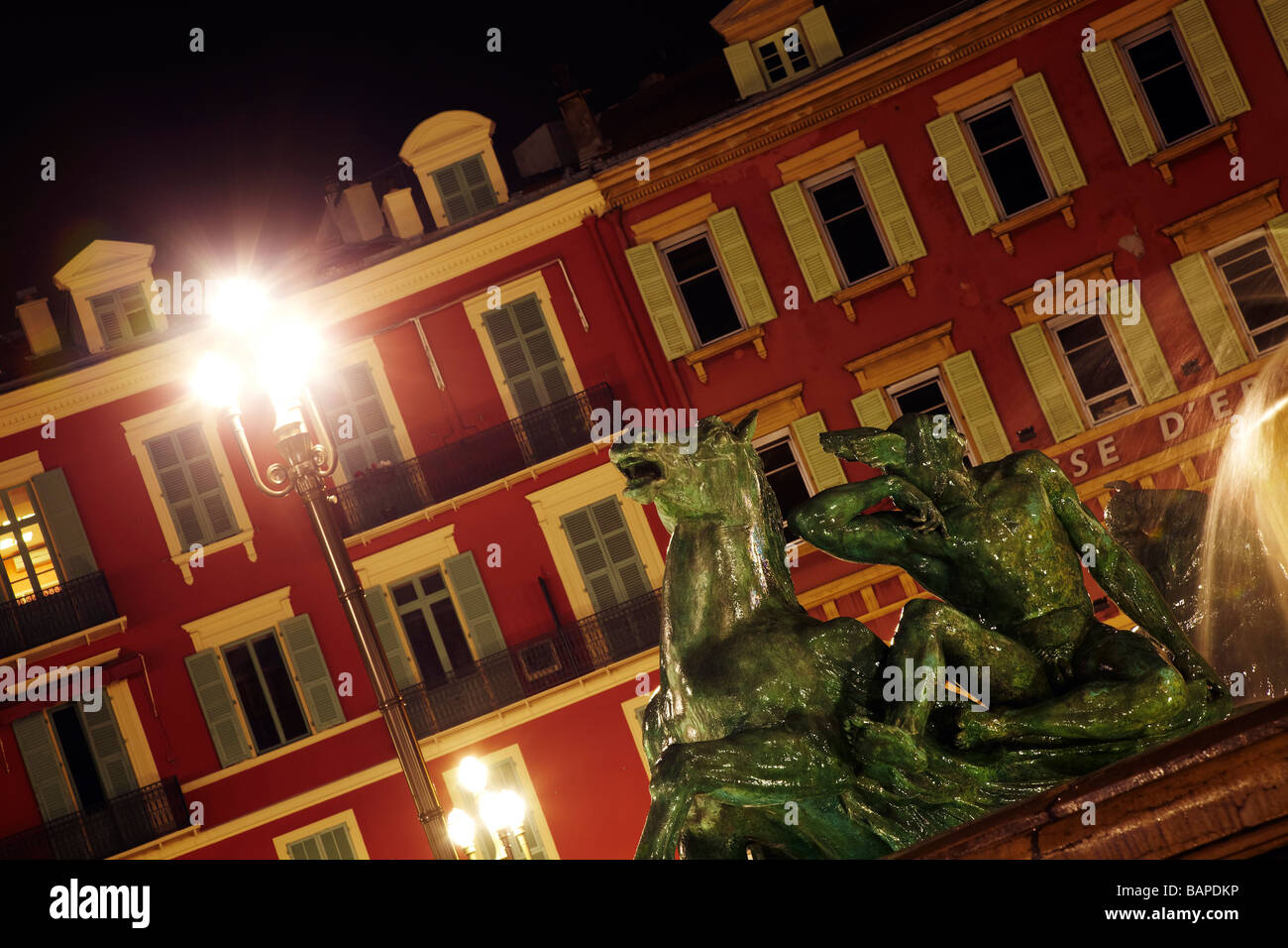 Fontaine du soleil, old town Nice, France Stock Photo Alamy