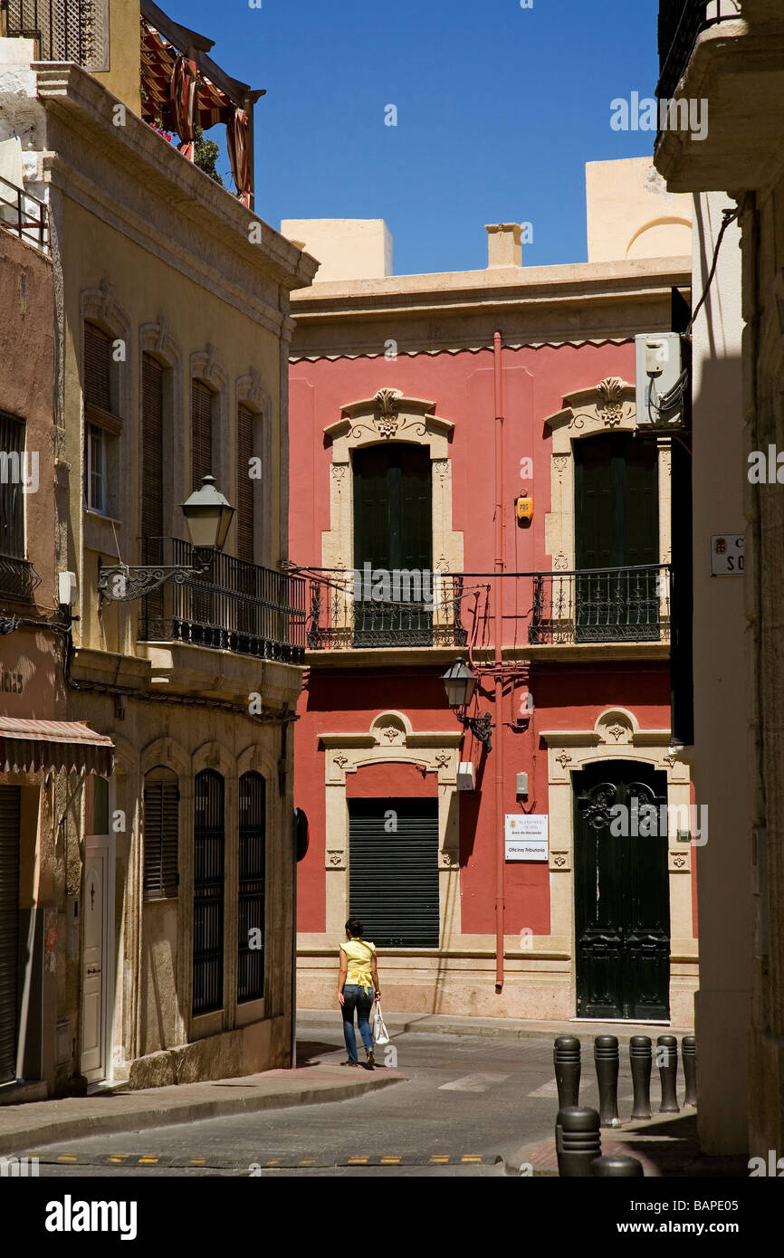 Calle en el Centro Histórico de Almería Andalucía España Street in the Historic Center Almeria Andalusia Spain Stock Photo