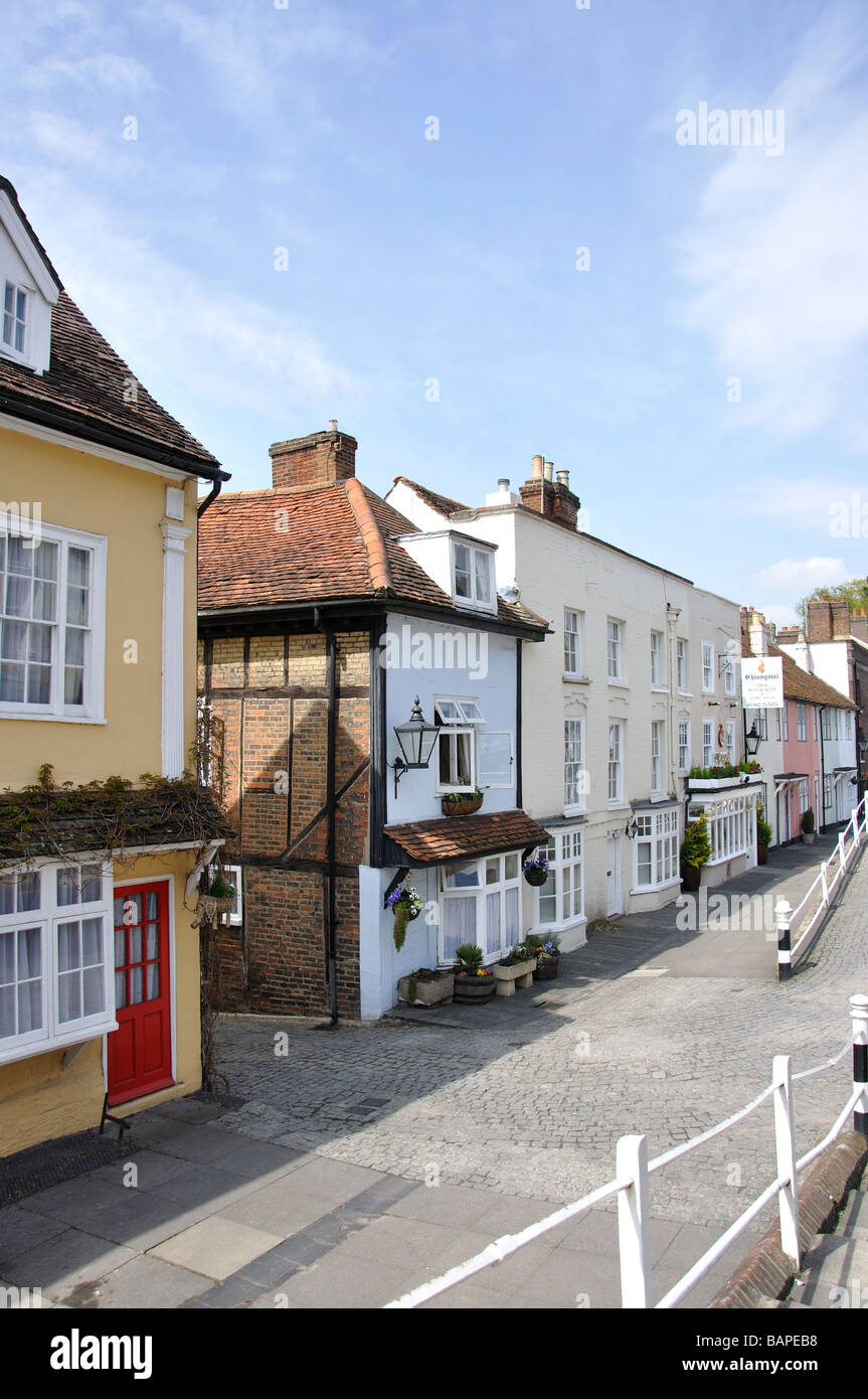 Row of cottages, High Street, Old Town, Hemel Hempstead, Hertfordshire, England, United Kingdom Stock Photo