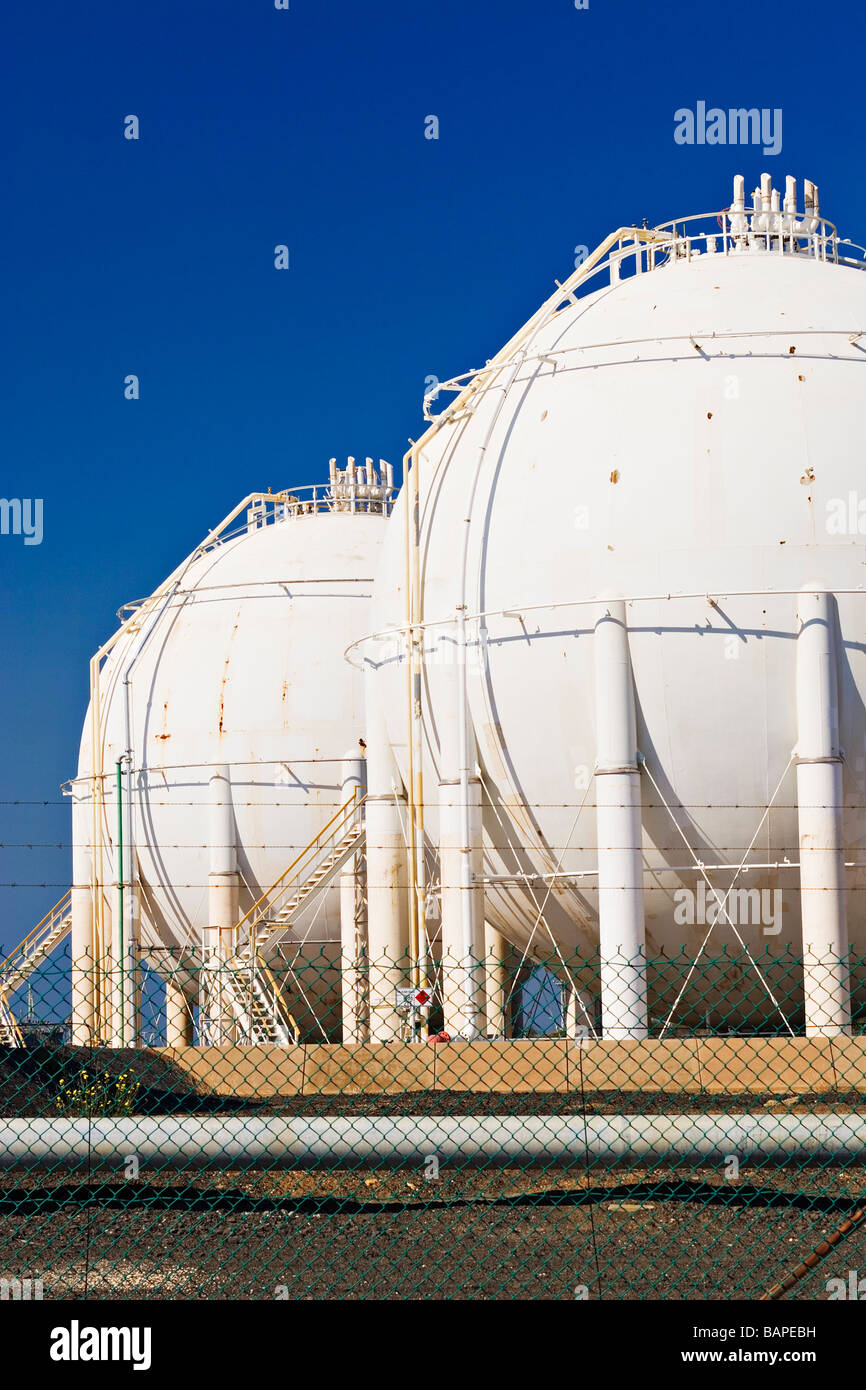 Gas Industry / Bulk natural gas storage tanks.Geelong Victoria