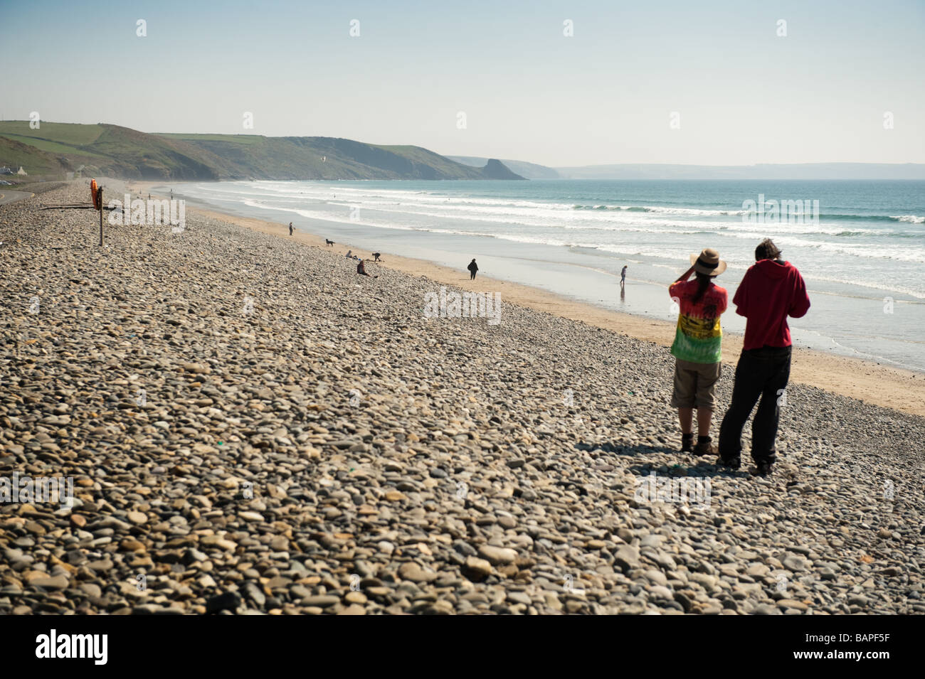 Newgale Beach Pembrokeshire Coast National Park warm spring afternon