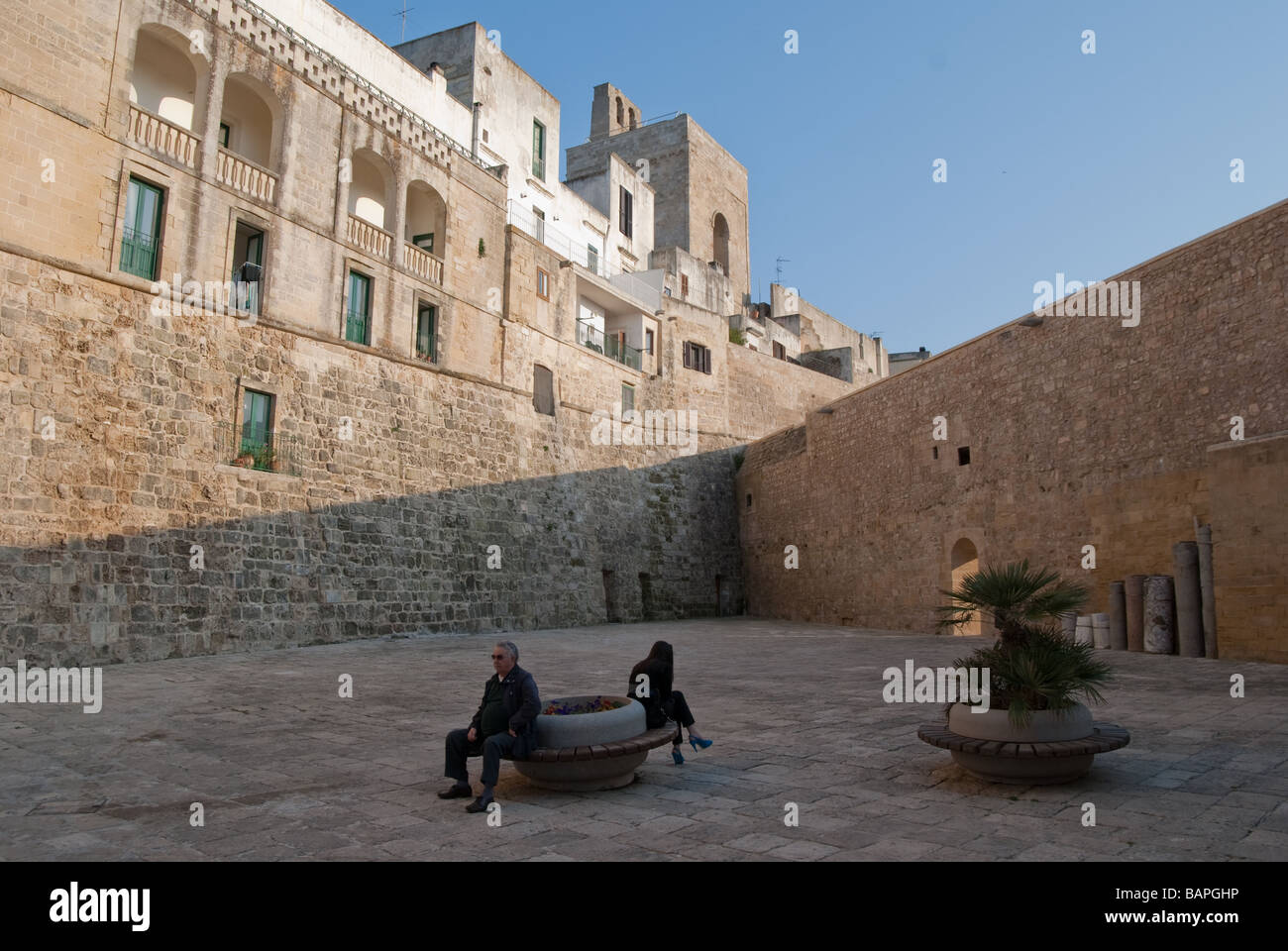 The entrance to the old town Otranto Italy Stock Photo