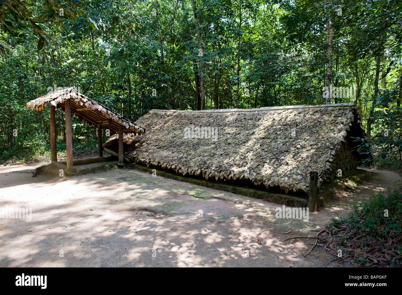 Tunnel Entrance in the Cu Chi Tunnel Complex, Ho Chi Minh City, Vietnam. Stock Photo