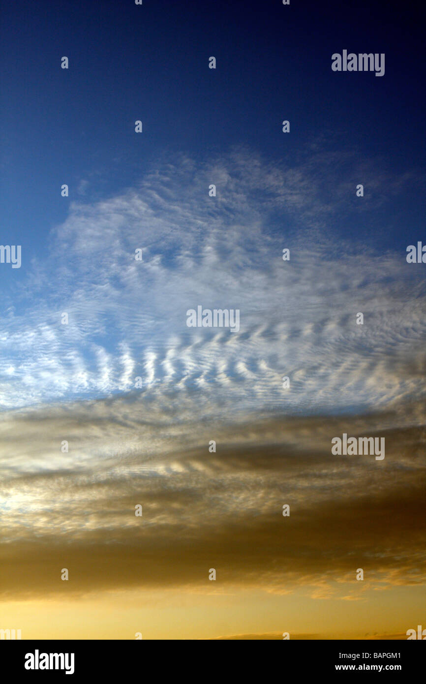 Herringbone patterned sky. Stock Photo