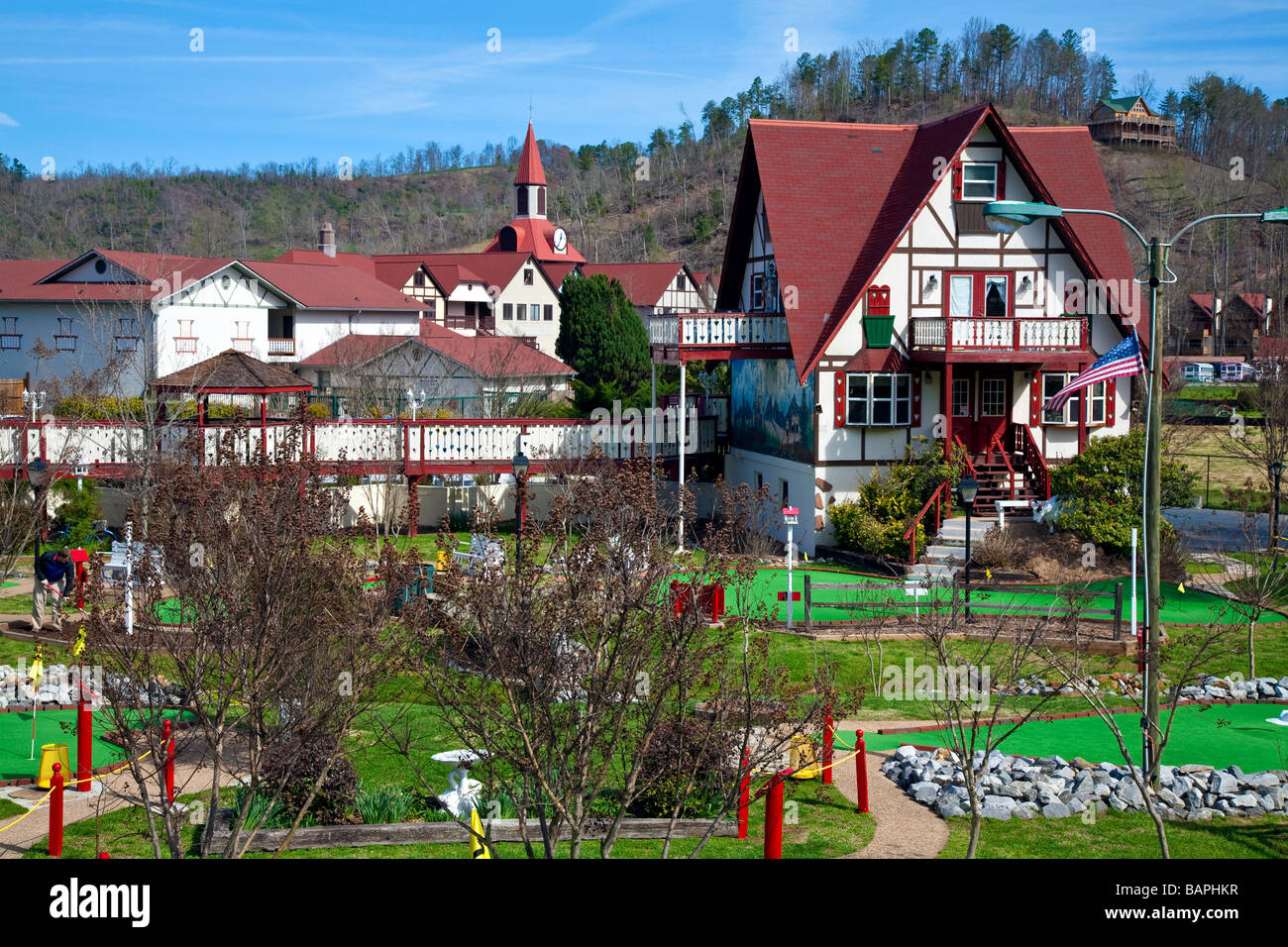 The Village of Alpine Helen in Mountain Beauty with a touch of