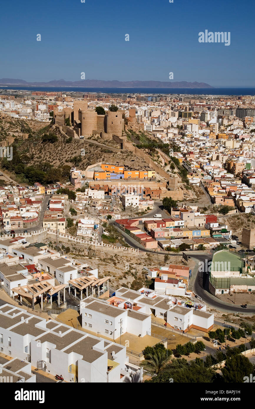 Vista Panorámica de Almería Andalucía España Panoramic View Almeria Andalusia Spain Stock Photo