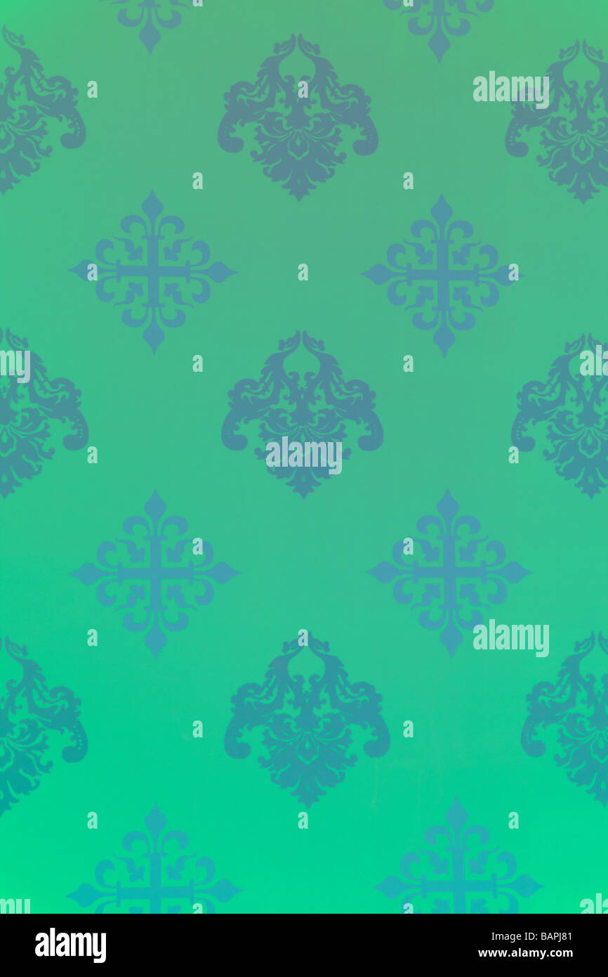 Teal Vintage Wallpaper