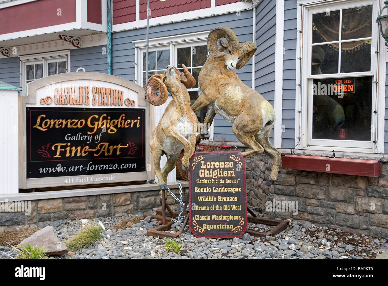 An art gallery in the small resort town of Sisters Oregon in the