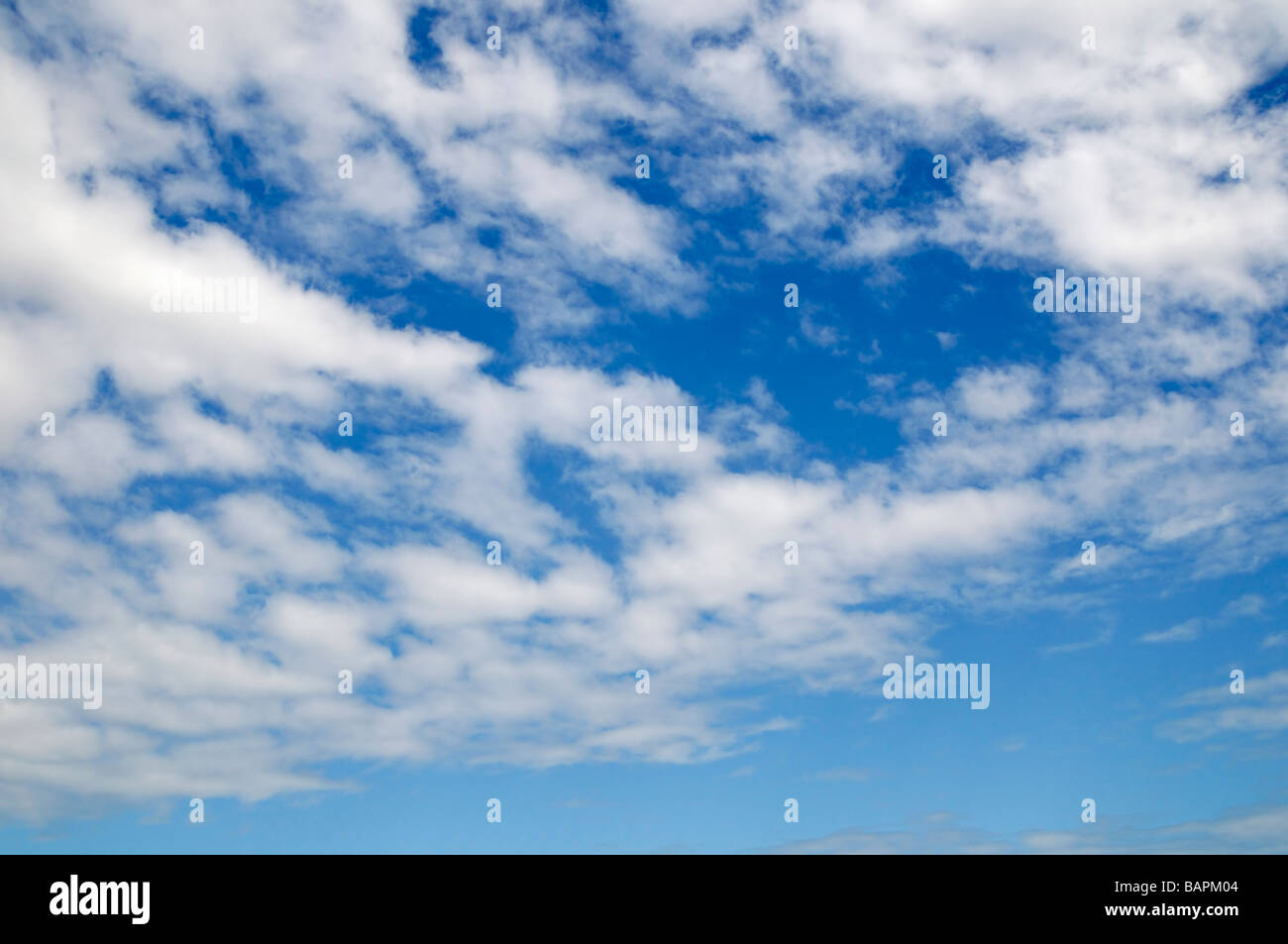 Cloud Filled Blue Sky Stock Photo