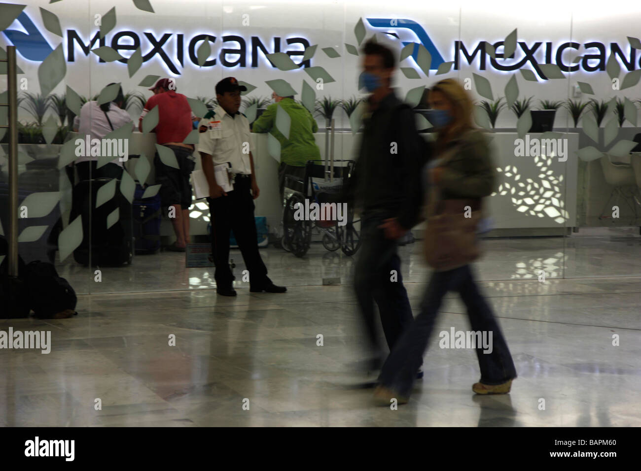 Mexico City Airport during swine flu Pandemic Stock Photo Alamy