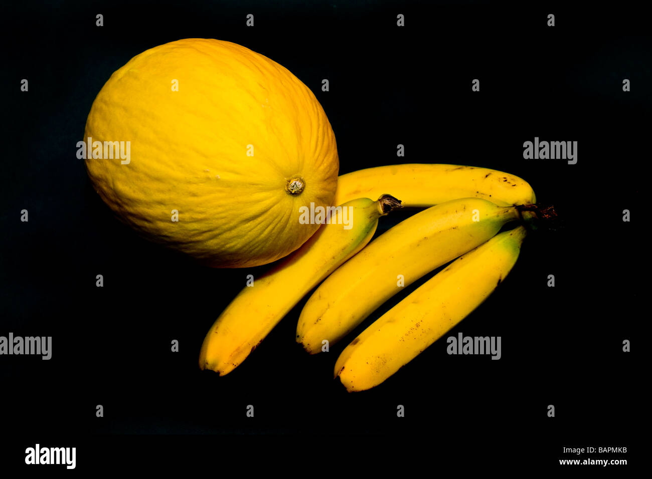 fruit bananas and melon Stock Photo Alamy