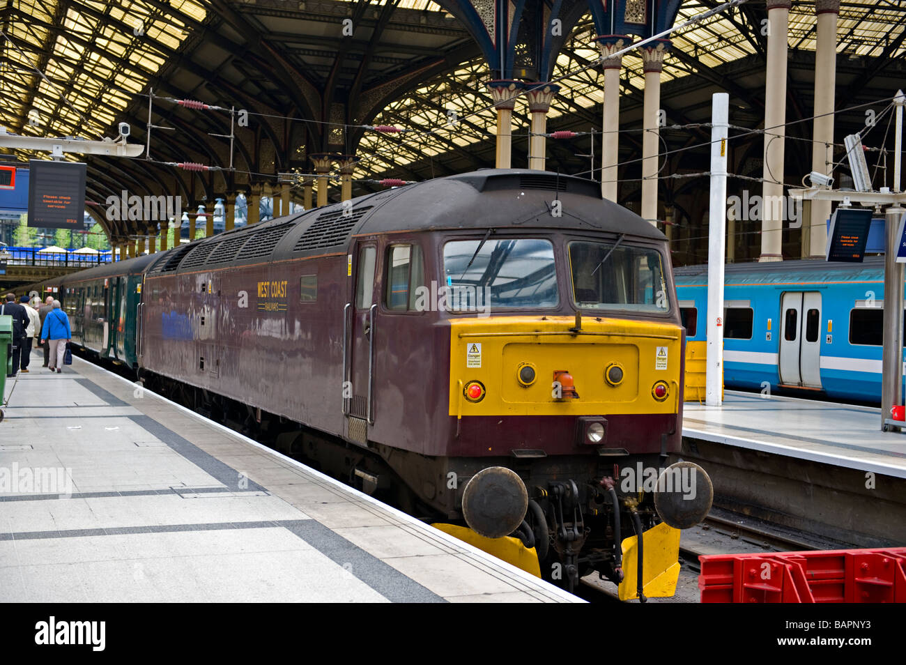 'West Coast Railways' class 47 diesel at Liverpool Street Railway Station. Stock Photo