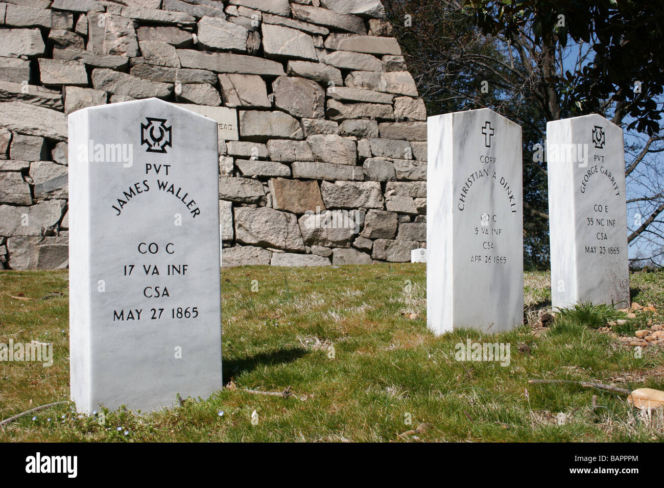 Civil war headstones at Hollywood cemetary,Richmond VA Stock Photo Alamy