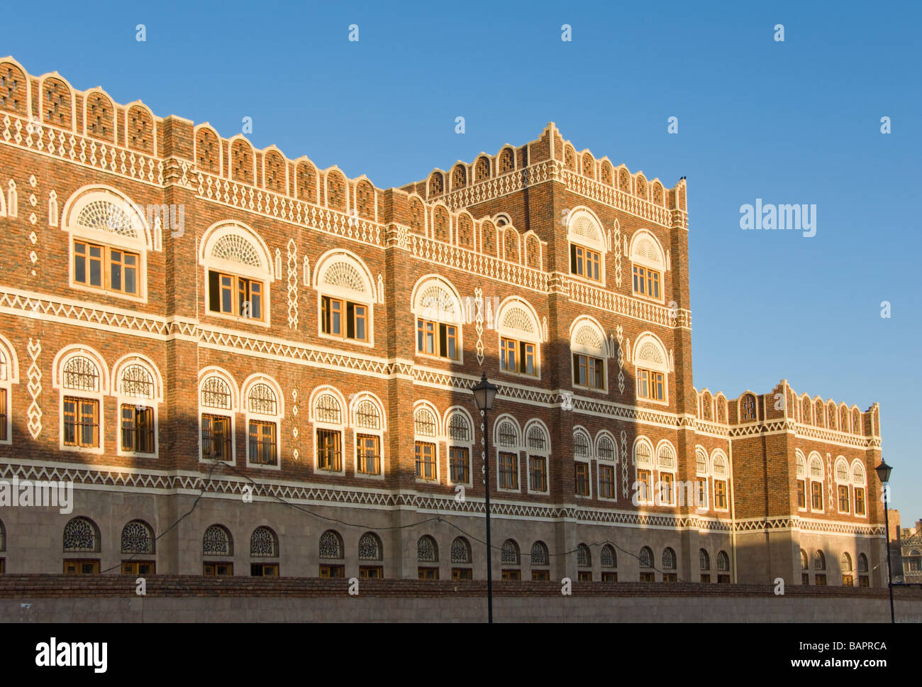 Traditional buildings in the old town district of Sana'a Yemen Stock Photo