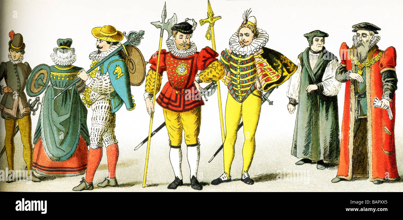 English Nobles and Soldiers 15001600 Stock Photo Alamy