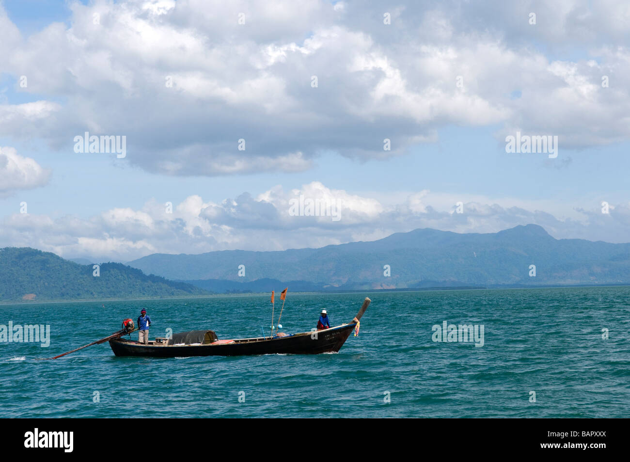 fishing boat in andaman sea, ranong, southern thailand Stock Photo - Alamy