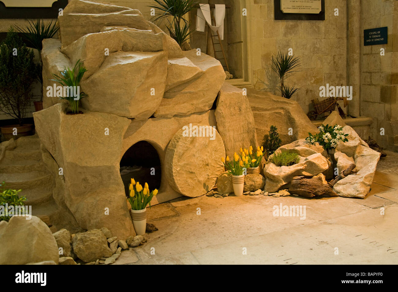 Reconstruction of the Sepulchre for Easter celebrations in Chichester 