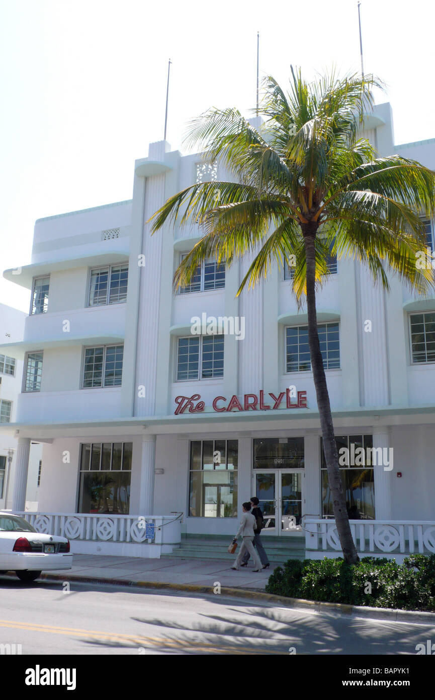 The Carlyle Hotel, Miami Stock Photo - Alamy