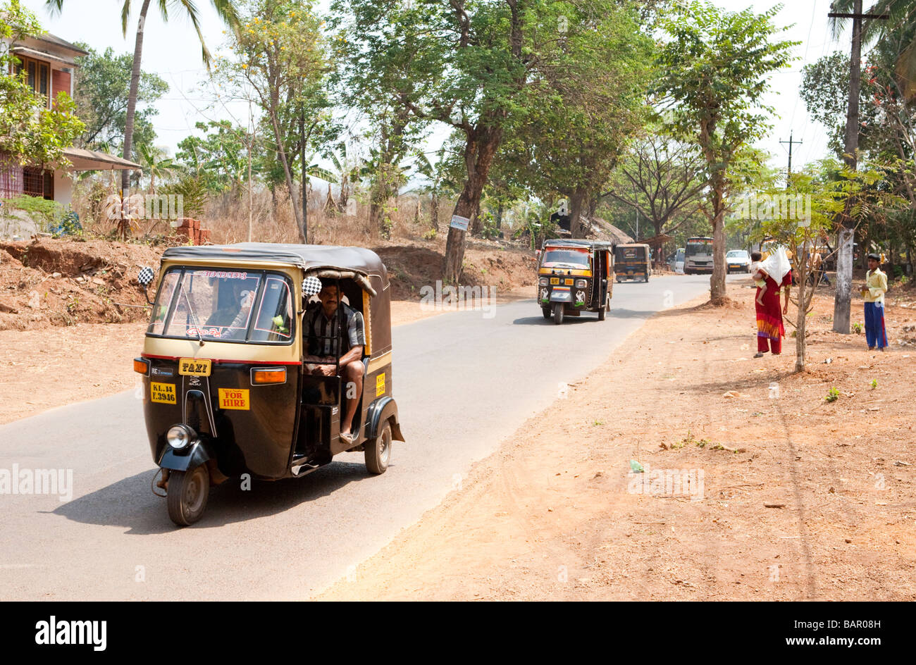 Motor Rickshaw Kerala India Stock Photo