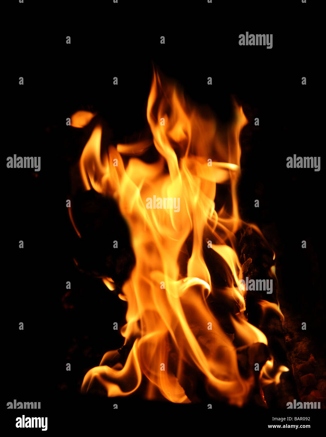 bonfire flame Stock Photo