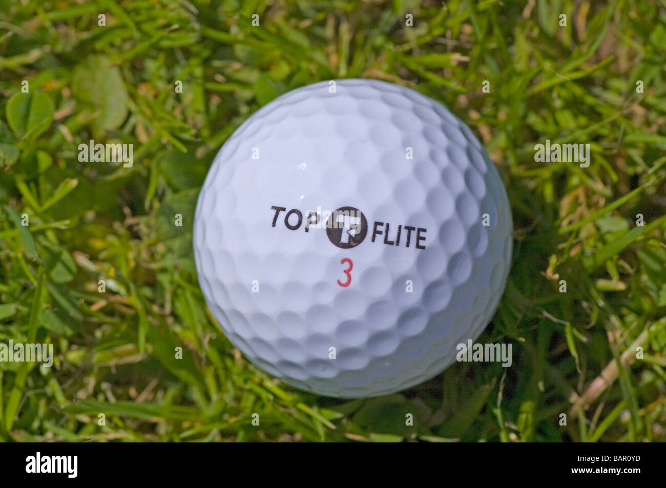 One Top Flite Golf Ball golfball On Grass Stock Photo Alamy