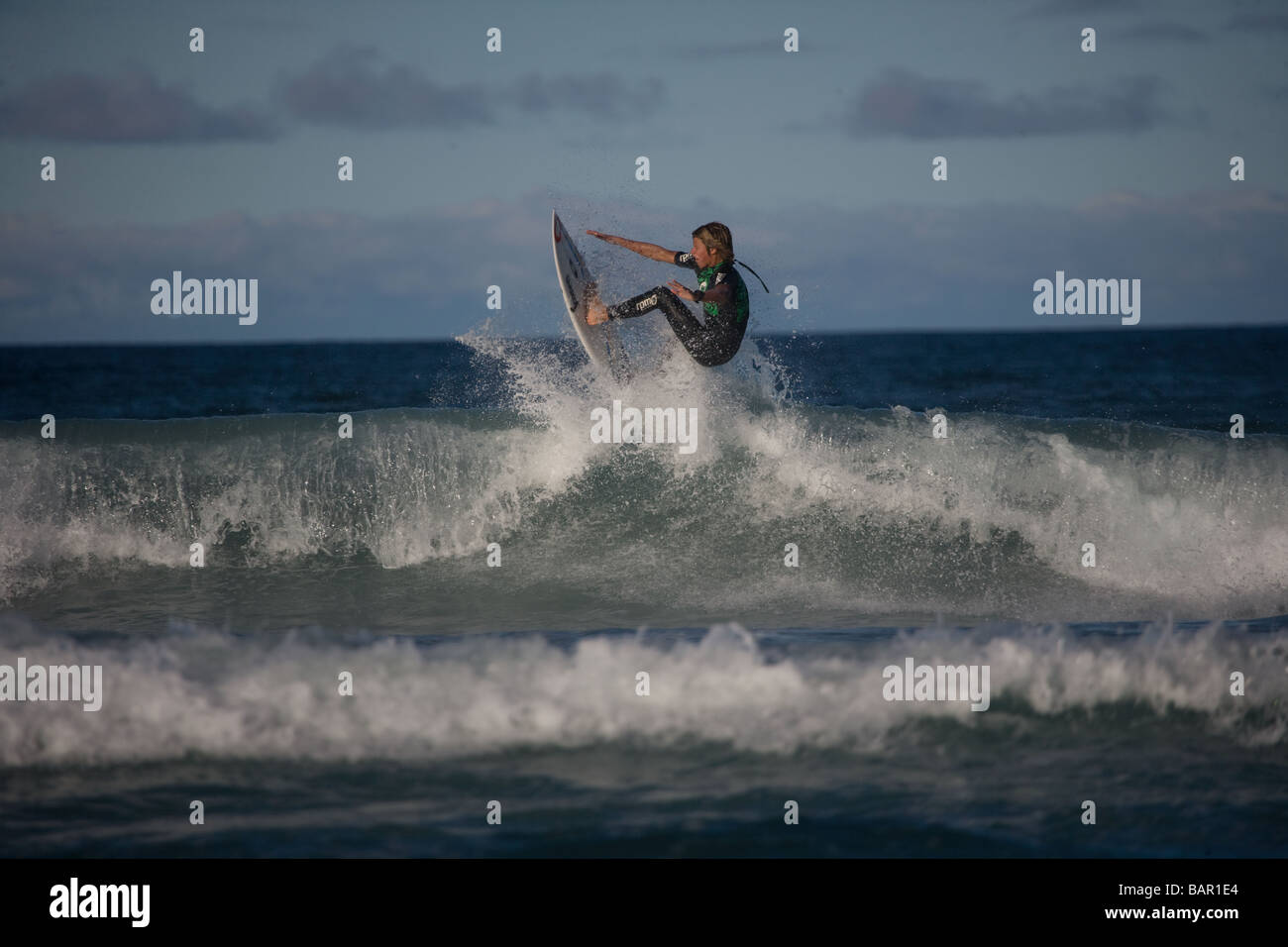 Surfing in Mt Maunganui New Zealand Stock Photo Alamy