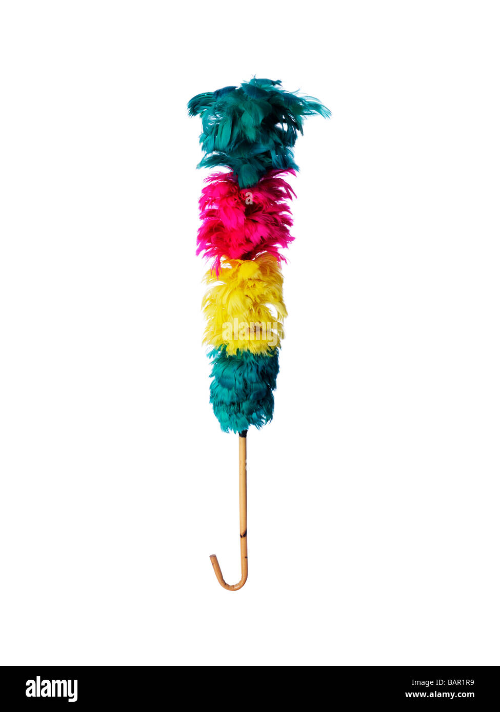Multi coloured feather duster Stock Photo