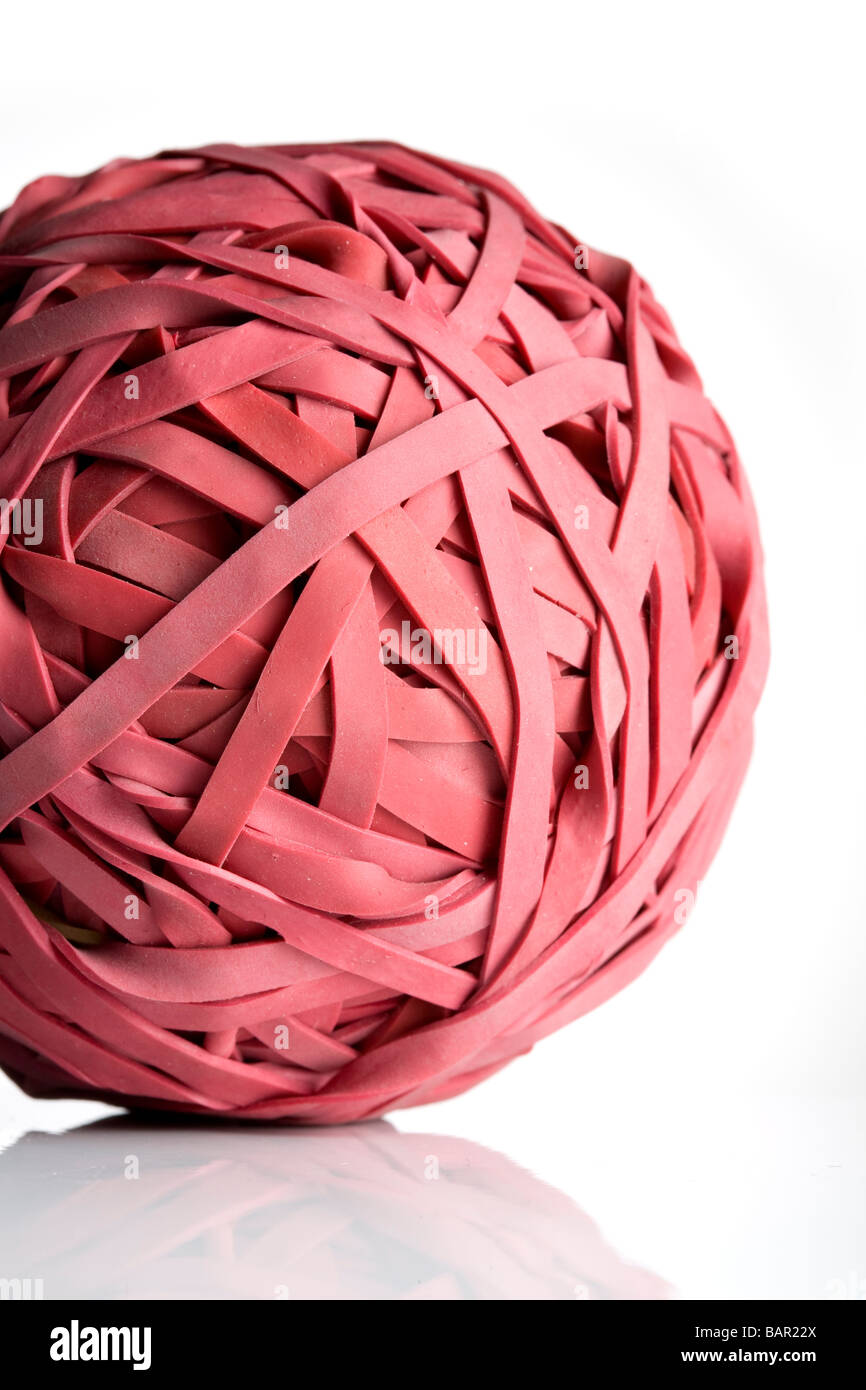 ball of rubber bands Stock Photo