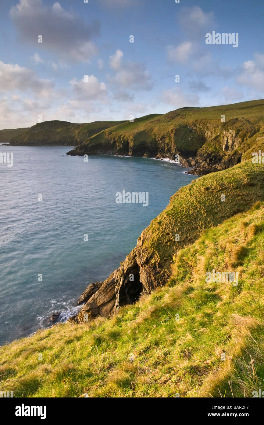 Very first light on the Cornish coasts Stock Photo